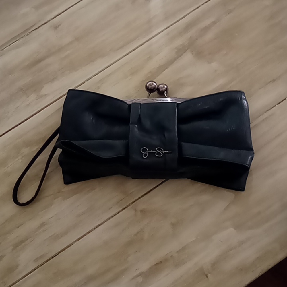 Jessica Simpson black clutch purse used - Picture 1 of 5